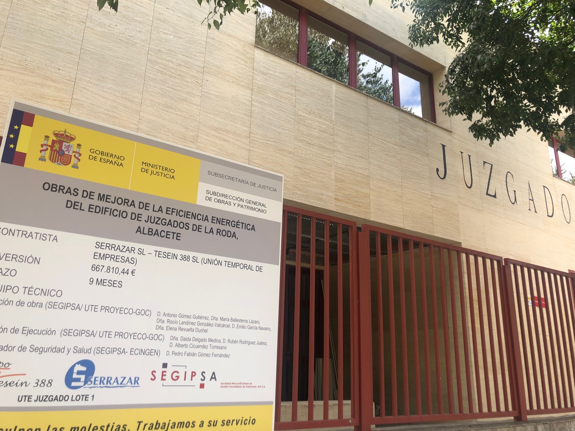 Ministerio de Justicia, Juzgados de La Roda y Yecla